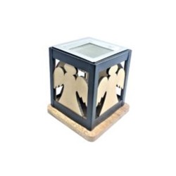 CUBE 10 CM CUBIC wierookbrander met engel en metalen raster