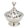 Brûleur chromé avec décor martelé. 7 cm
