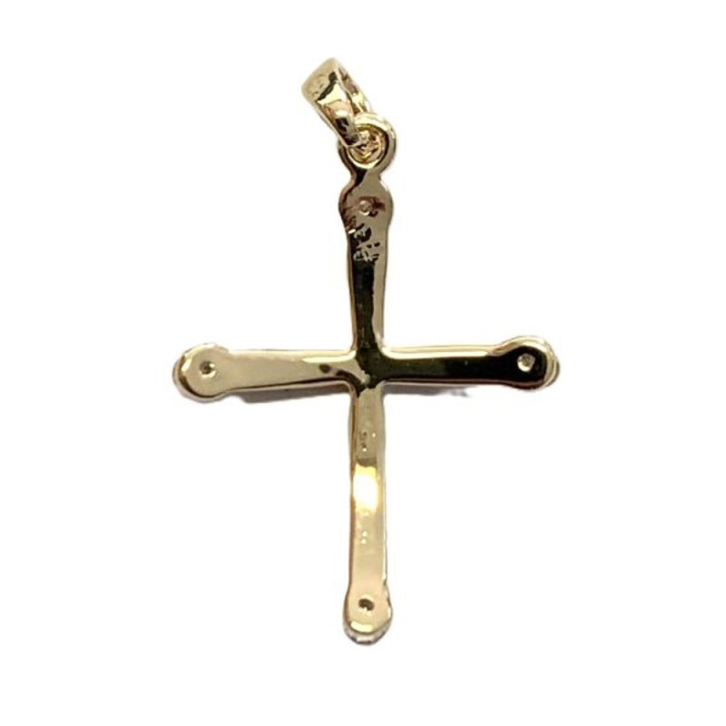 Kruis tegenhanger 24x18mm pl.or + zirkoniumoxide