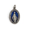 Metalen medaille 23mm wonderbaarlijk blauw email 