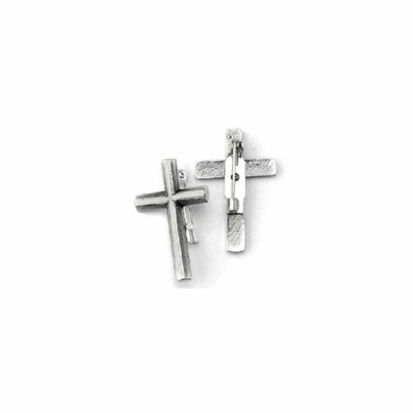 Cross of Priest op zilveren metalen pin 2.5cm