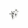 Cross of Priest op zilveren metalen pin 2.5cm