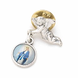 Pins Angel Metal + wonderbaarlijke ronde medaille