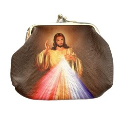 Etuis à chapelets Christ Miséricordieux avec clip style porte monnaie 