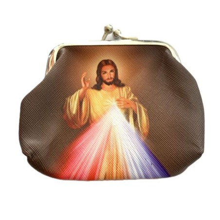 Etuis à chapelets Christ Miséricordieux avec clip style porte monnaie 