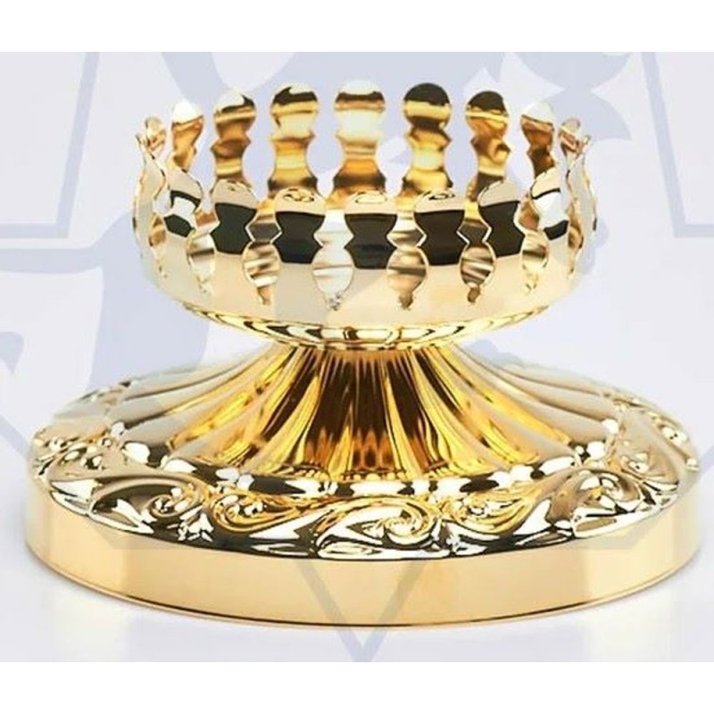 Gouden metalen voet voor glazen lamp