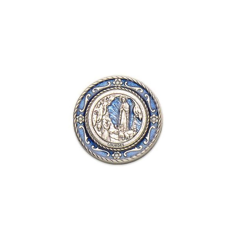 Ronde ronde doos D: 4,6 cm figailed metal zware blauw