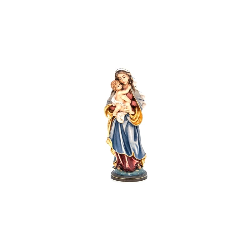 Statue de la Vierge Enfant en bois. 15 cm