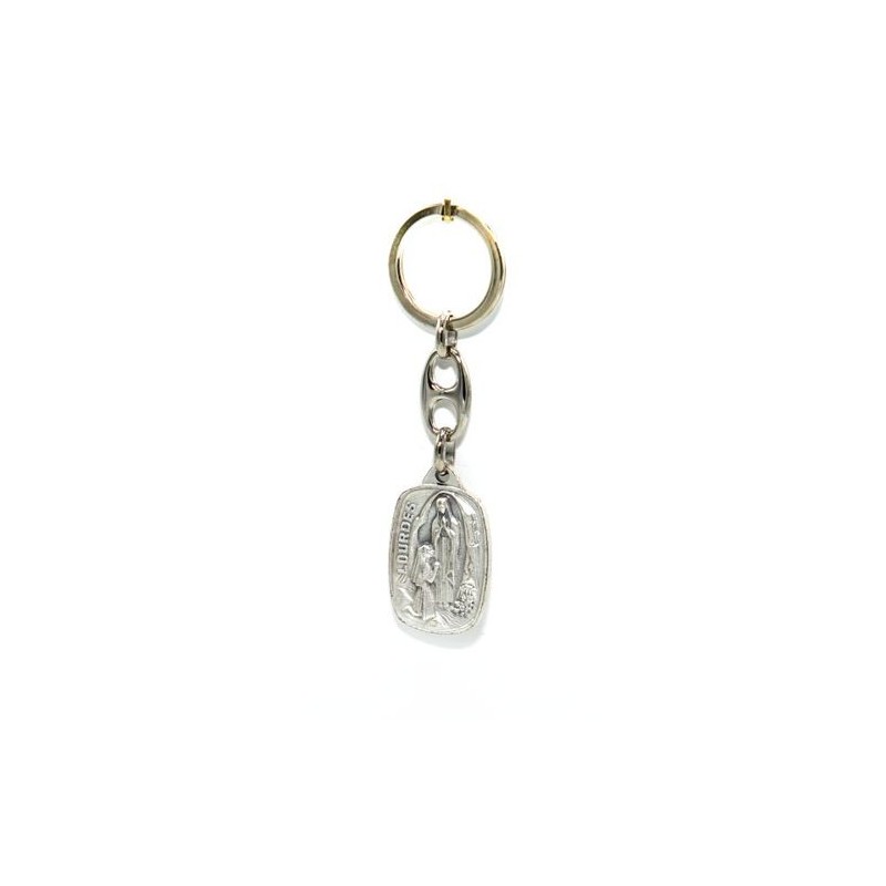 Sleutelhanger van St Christophe en ND de Lourdes 