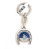 St. Christophe Steel Iron Sleutelhanger Silver Metal E-mail blauw
