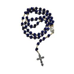 Rozenkrans op 8mm steen touw -lapis lazuli 