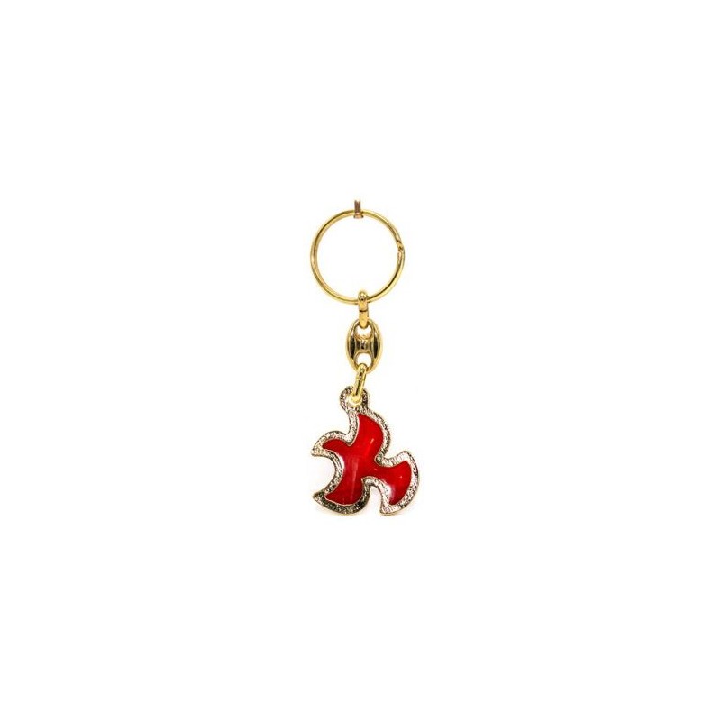 Colombe sleutelhanger in metaal en email