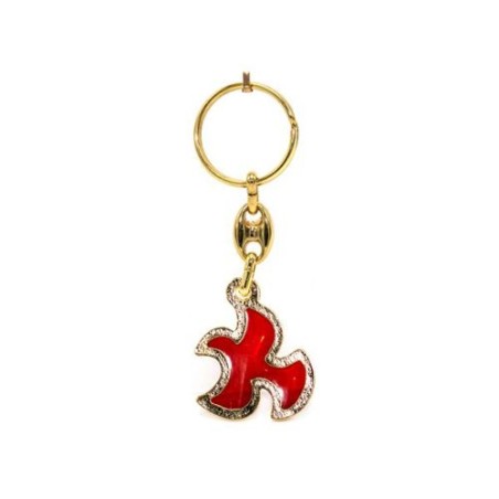 Colombe sleutelhanger in metaal en email