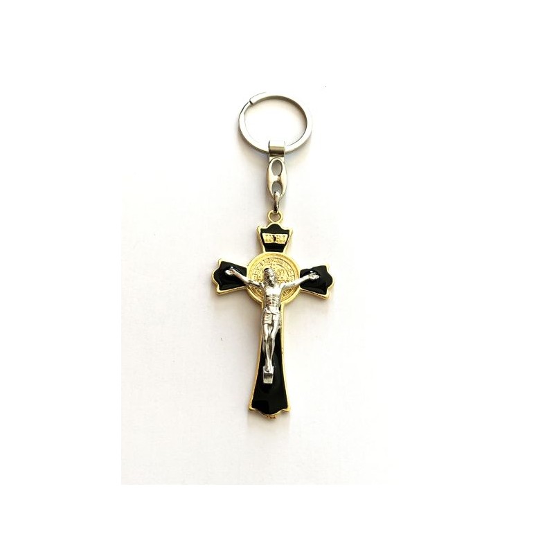 St Benoit 7x4cm Gold Metal Sleutelhanger