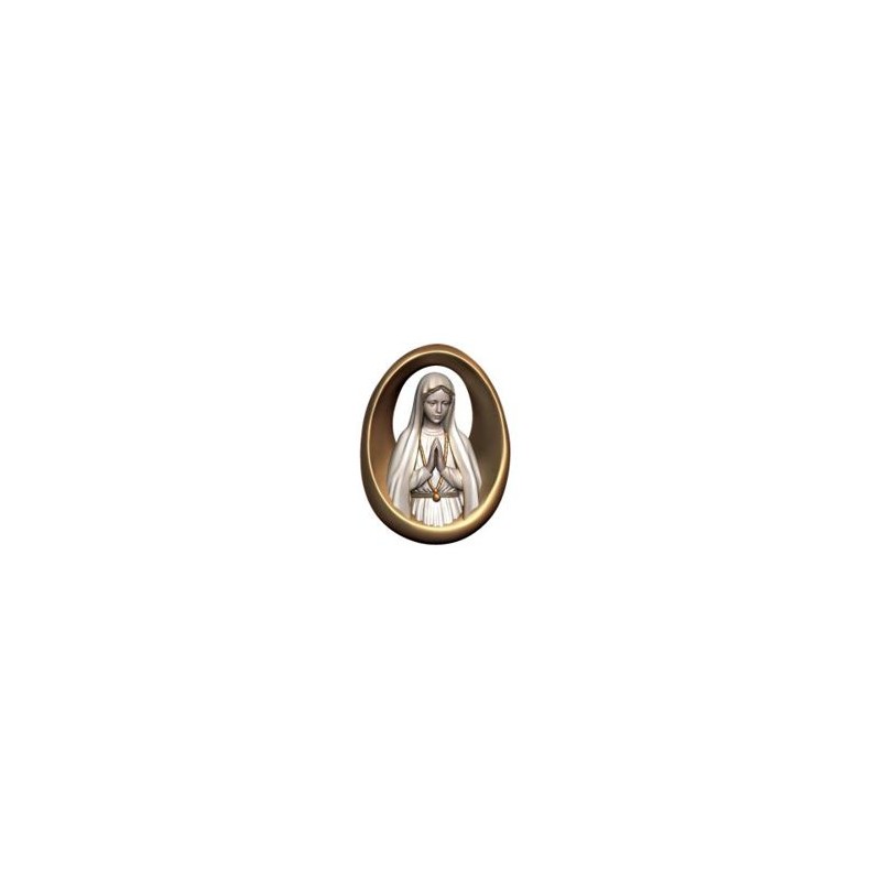 Fatima 5cm houten reliëf sleutelhanger
