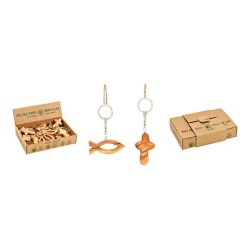 Houten houten kruis of vis sleutel deur 