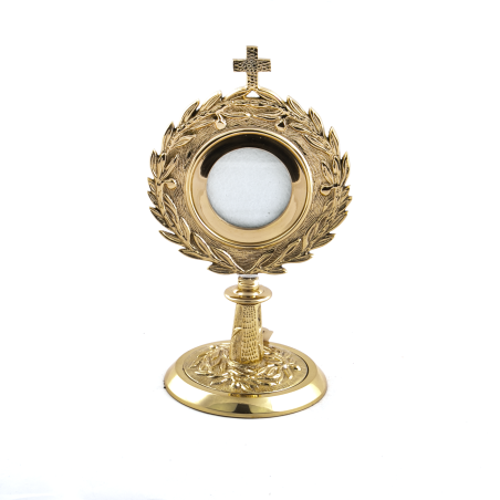 Gouden ostenoir. 27 cm hoog