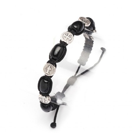St Benoit Zwart Hout Armband op touw
