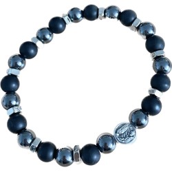 Glas / hout / bout mannen armband 
