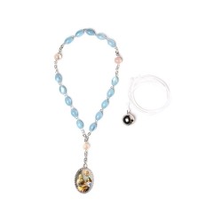 Rozenkrans Imit Madré Blue Pearl Ste Anne met Angel Caller