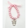 Collier de dentition Perles nacrée rose