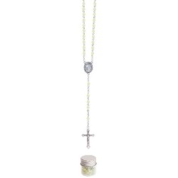 Chapelet perles 6mm résine lumineuse dans une bouteille