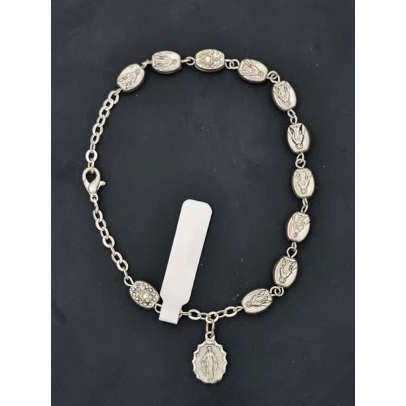Bracelet de la Vierge Miraculeuse en métal