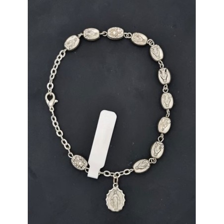 Bracelet de la Vierge Miraculeuse en métal