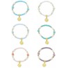 Bracelet élastique perles cristal et rose métal dorée assortiment de couleur