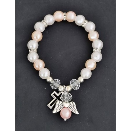 White pearl child and blue or white pearl bracelet