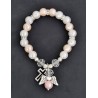 White pearl child and blue or white pearl bracelet