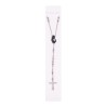 Chapelet collier Acier argenté Vierge priante