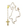 Crystal Pearl Rosary op gouden ketting - roze