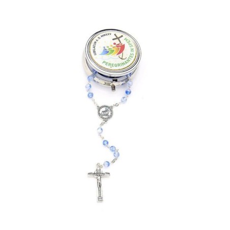 2025 Jubilee Rosary Black Glass Pearl 6mm Model zonder doos