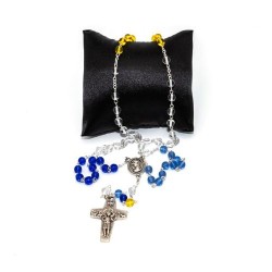 Chapelet du Bon Berger en verre multicolore
