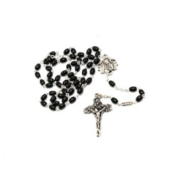 Black Bohemian Crystal Banner Rozenkrans