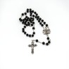 Black Glass Banner Rosary