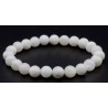 Bracelet élastique perle pierre de Lune blanche 8mm