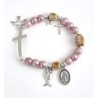 Bracelet élastique 8mm en céramique +médaille 15mm Miraculeuse