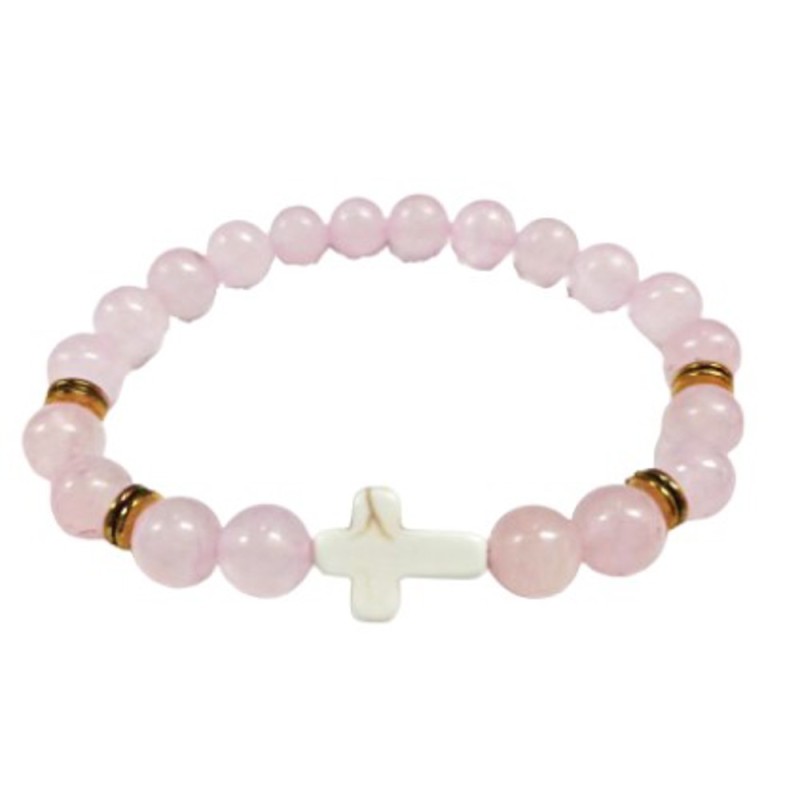 Elastische armband 8mm mineraal Pierre - Rose Quartz