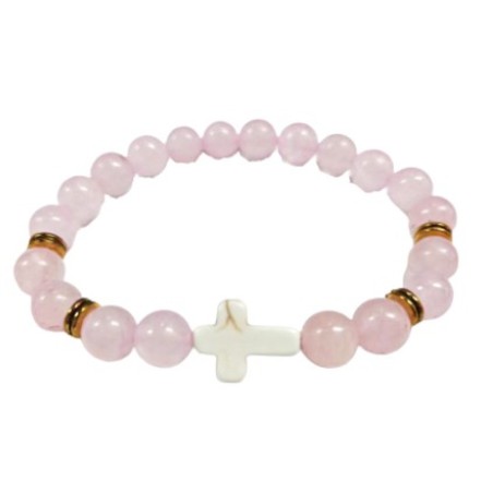 Elastische armband 8mm mineraal Pierre - Rose Quartz