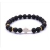 Elastische armband 8mm mineraal Pierre - lava
