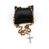 Chapelet de Lourdes en bois d'olivier sur chaine