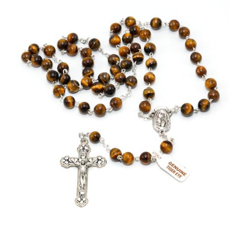 Rozenkrans van de Maagd in Stone Tiger Eye