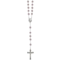 Chapelet perles cristal 8mm Rose