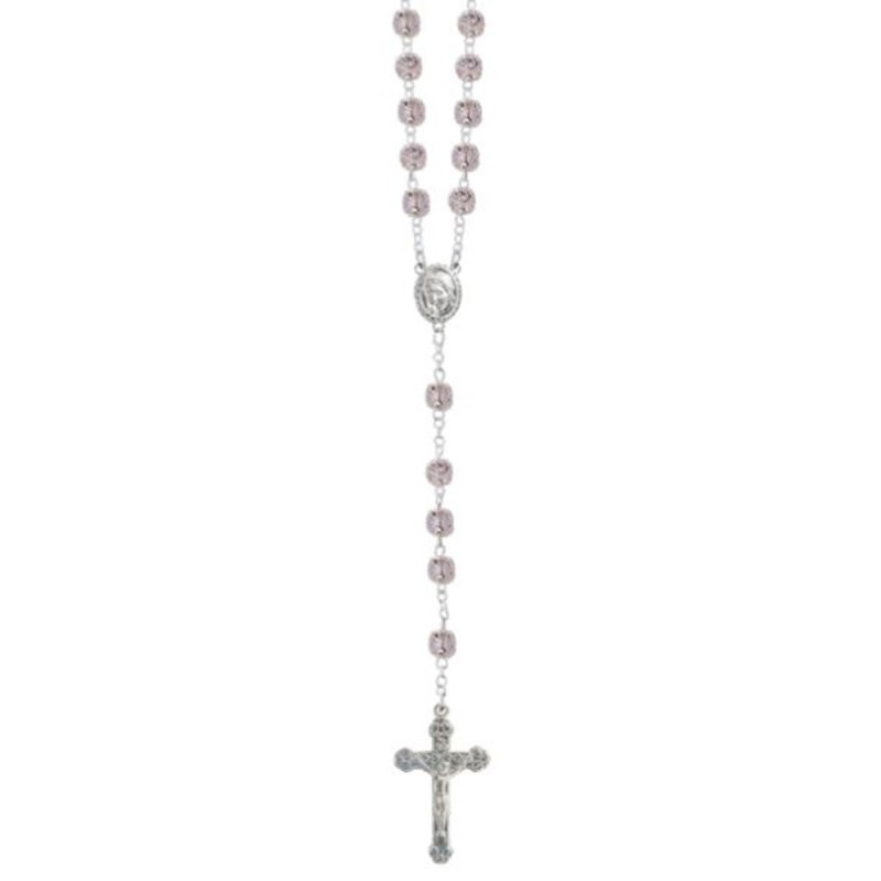 Chapelet perles cristal 8mm Rose