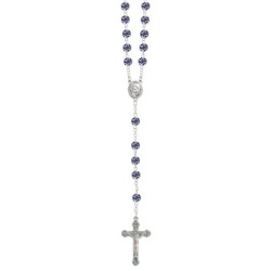 Chapelet perles cristal 8mm Bleu