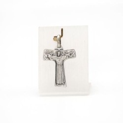 Kruis hanger Tau de Sint-Francis in zilver