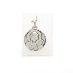 Médaille de Notre Dame Czestochowa en argent. 18 mm