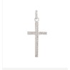 Croix 25mm Argent RH avec strass en oxyde de Zirconium